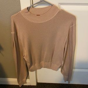 Pink shimmer Free People Sweater size small